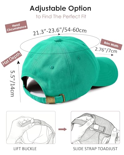 Lvaiz Womens Satin Lined Baseball Cap Washed Cotton Adjustable Dad Hat - color: Light Green