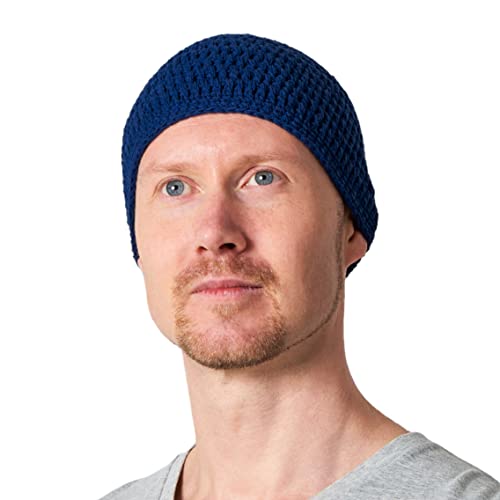 CHARM Mens Cotton Beanie Skull Cap - color: Navy, size: Large