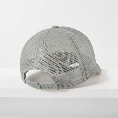 CHOK.LIDS Blank Foam Trucker Hat, Retro Mesh Rope Snapback Cap, Men Women - color: Curved Brim (Light Grey)