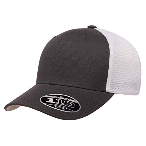Flexfit 110 Mesh Cap One Size - color: Charcoal/White, size: One Size