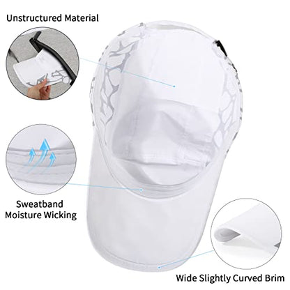 Running Hat Mesh Quick Dry Hat Baseball Cap for Women Men - color: Darkgrey+black+white