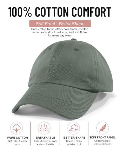 Lvaiz Womens Satin Lined Baseball Cap Washed Cotton Adjustable Dad Hat - color: Grey