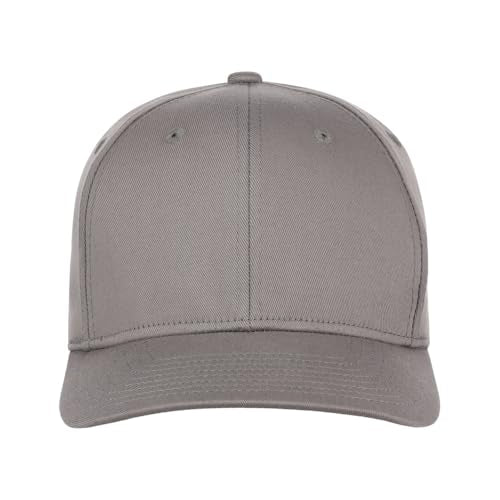 Lids Blank All Star Classic Structured Stretch Fitted Baseball Cap – Curved Bill Hat for Men and Women - color: Charcoal, size: Small-Medium