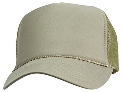 2 Packs Baseball Caps Blank Trucker Hats Summer Mesh Cap (2 FOR Price of 1) - color: Khaki