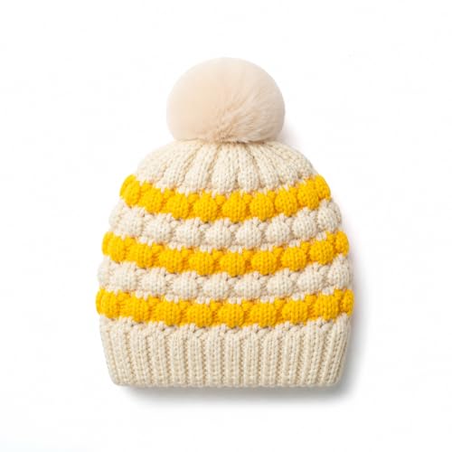 Winter Hats for Women Cable Knit Chunky Skull Cap Fleece Lined Thick Fold Cuff Beanie hat - color: Ginger& Cream Beanie, style: Pineapple