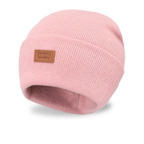 Levi's Mens All-Season Hero Beanie Soft Knit Cuffed Winter Hat, Warm & Comfortable Everyday Style - color: Dusty Pink
