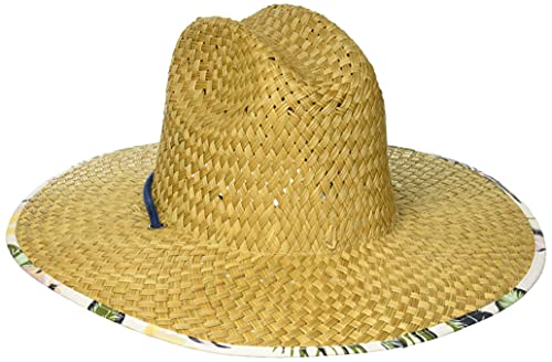 Roxy Womens Pina to My Colada Straw Hat - color: Natural-white-floral, size: Small-Medium
