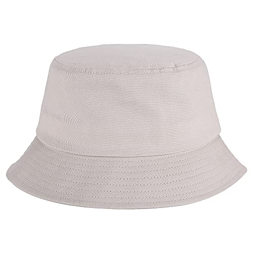 Umeepar Unisex 2 Pack Cotton Bucket Hat Packable Sun Hat for Men Women - color: 2 Pack Beige