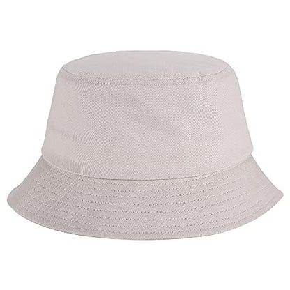 Umeepar Unisex 2 Pack Cotton Bucket Hat Packable Sun Hat for Men Women - color: 2 Pack Beige