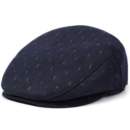 Men's Newsboy Hat with Earflaps Flat Ivy Caps Irish Cabbie Cap - color: Blue Spot