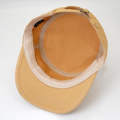 Cadet Hat Flat Top Hats Army Military Caps for Men Women - color: Beige 7