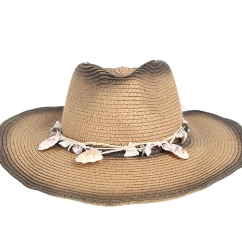Generic Marine Style Sun Hat Band Seashell Charms Decorative Fedora Panama Strap Belt Replacement Hatband for Women Men Straw Hat Beach Cap (Hat Band Only)