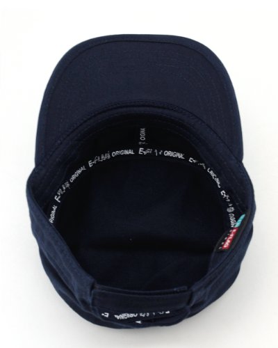 NYFASHION101 Fashionable Solid Color Unisex Adjustable Strap Cadet Cap - color: Navy