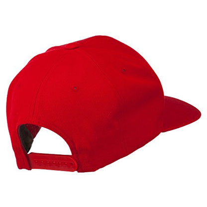 e4Hats.com Pink Diamond Outline Embroidered Snapback Cap - color: Red