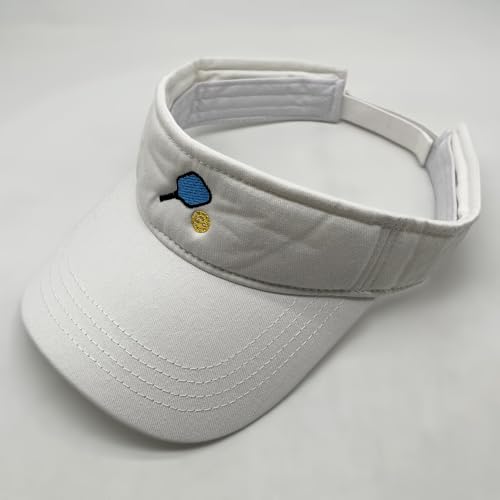 Embroidered Pickleball Visor Men Women,Gifts for Pickleball Lovers - color: White, style: Pickleball