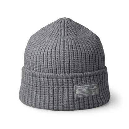 Fisherman Beanie Cuffed Knit Winter Hat Trawler Sailor Watch Cap Men Women - color: Waffle (Cloudy)