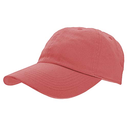 Gelante Baseball Cap Dad Hat 100% Cotton Polo Style Plain Blank Adjustable Size. - color: Coral