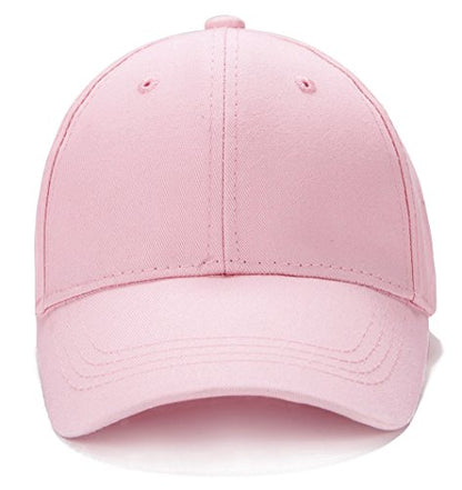 Edoneery Kids Baseball Hat, Adjustable Cotton Cap - color: Pink, style: 3-8 Years