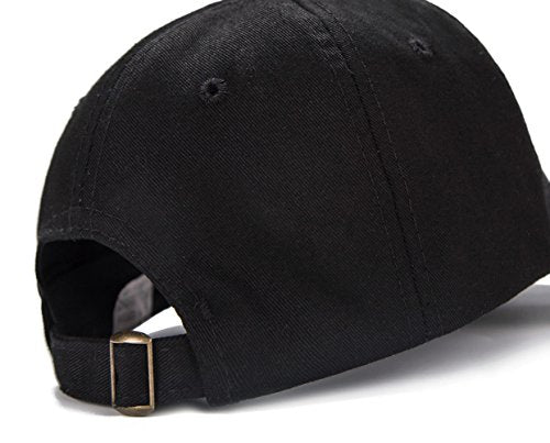 Edoneery Kids Baseball Hat, Adjustable Cotton Cap - color: Black, style: 3-8 Years