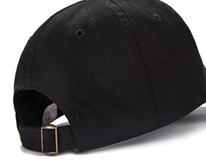 Edoneery Kids Baseball Hat, Adjustable Cotton Cap - color: Black, style: 3-8 Years