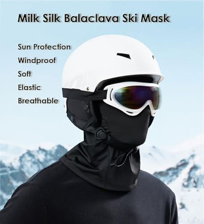 Ski Mask Balaclava Motorcycle Summer Face Mask Shiesty Mask for Men Women - color: A Black + Black