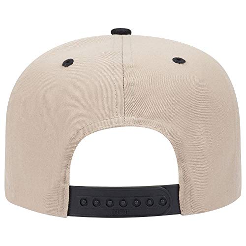 OTTO 6 Panel Pro Style Cotton Blend Twill Cap - color: Blk/Kha
