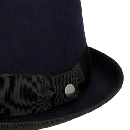 Lierys Diamond Crown Pork Pie Hat Women/Men | - color: Blue, size: 6 3/4-6 7/8