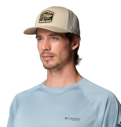 Columbia Unisex PFG Patch Mesh Ball Cap - color: Ancient Fossil/Spin Flyer, size: Large-X-Large
