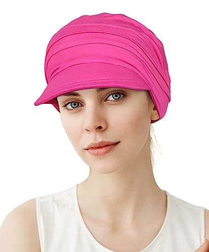 Alnorm Super Soft Breathable Viscose Slouch Hat Oversized Baseball Cap for Women - color: Rose Pink