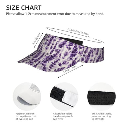 Unisex Adjustable Sports Sun Visor - color: Lavender