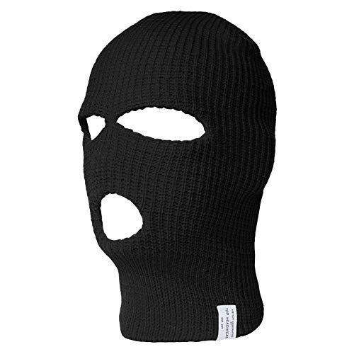 TOP HEADWEAR 3-Hole Winter Ski Mask - color: Black