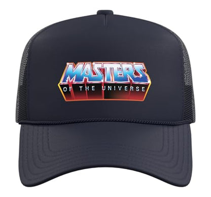 Masters of The Universe Logo Trucker Hat with Adjustable Mesh Back - color: Navy Blue
