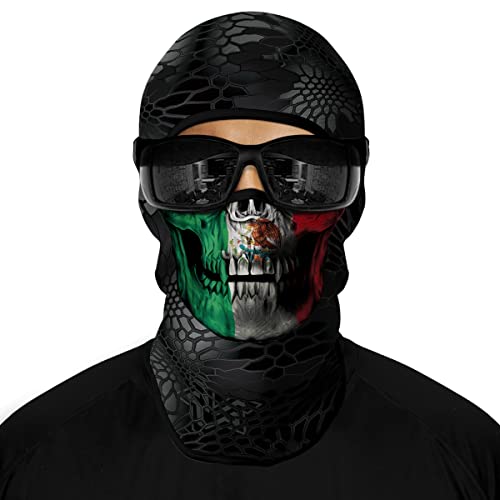 3D Balaclava Ski Mask Motorcycle Full Face Mask Outdoor Tactical Hood Headwear Mask Ghosts Skull Mask Men Women for Halloween - color: Skull 2