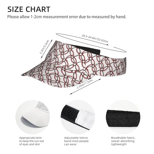 Unisex Adjustable Sports Sun Visor - color: Baseball