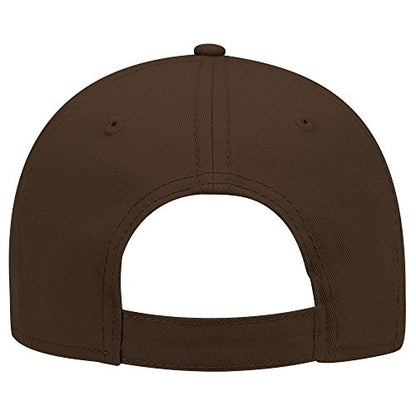 OTTO 6 Panel Low Profile Superior Cotton Twill Cap - color: Dk. Brown