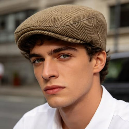 Idopy Men`s Classic Adjustable Ivy Irish Newsboy Golf Cap Hat - color: 267 Brown