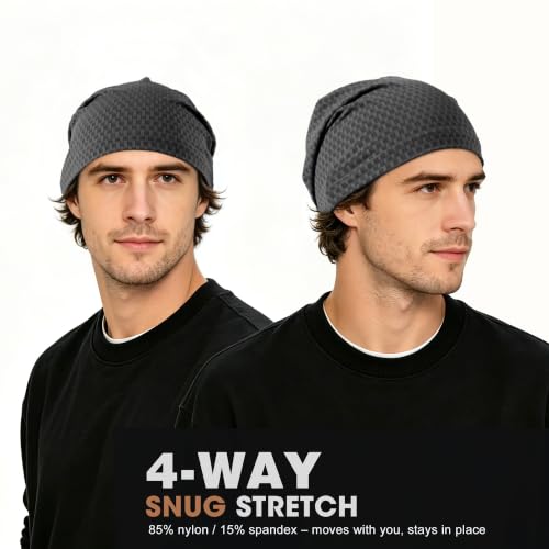 WTACTFUL 3-Pack Breathable Cooling Skull Cap for Men & Women Summer - color: # Black+blue+green