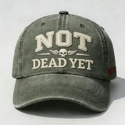 DD-214 Not Dead Yet Veteran Caps, Patriotic Baseball Cap, Patriotic Veteran Day Gifts for Retired Soldiers - color: Army Green