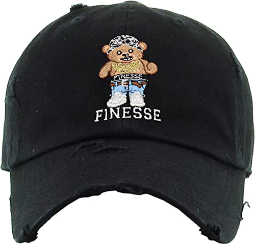 KBETHOS Daddy Dad Hat Pineapple Vacation Baseball Cap Vintage Distressed Classic Polo Style Adjustable - color: Black Finesse Bear Vintage