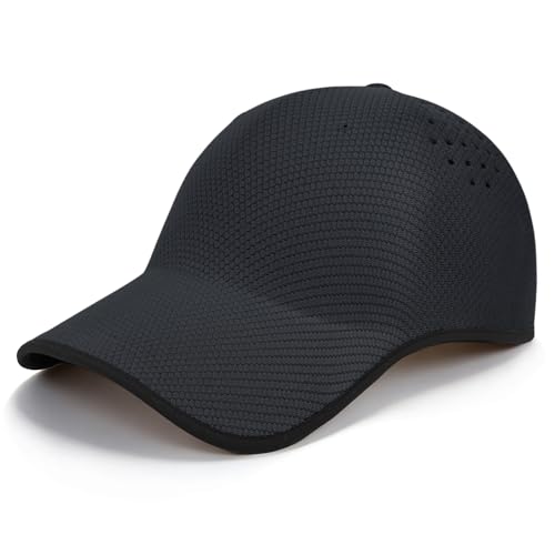 ZOORON Uncrushable Baseball Cap, Seamless Hats with Breathable Air Holes - color: Black