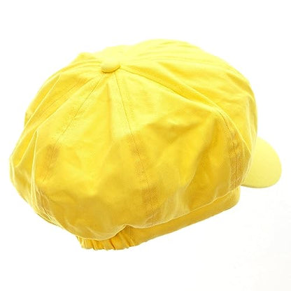 e4Hats.com Cotton Elastic Newsboy Cap - color: Yellow, size: Medium-Large
