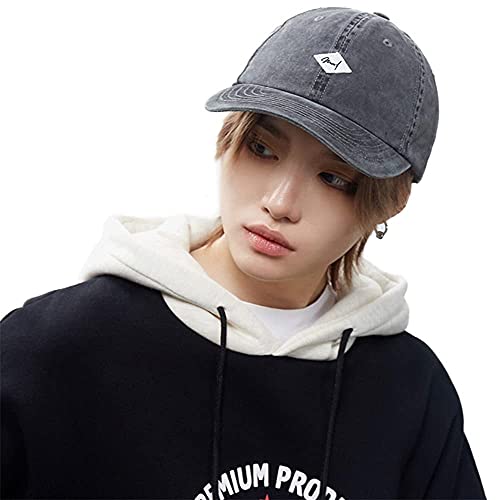 Croogo Unstructured Soft Baseball Cap Unisex 6 Panel Low Profile Dad Hat Adjustable Polo Trucker Hat Sun Cap for Daily Wear - color: Bc12-gray
