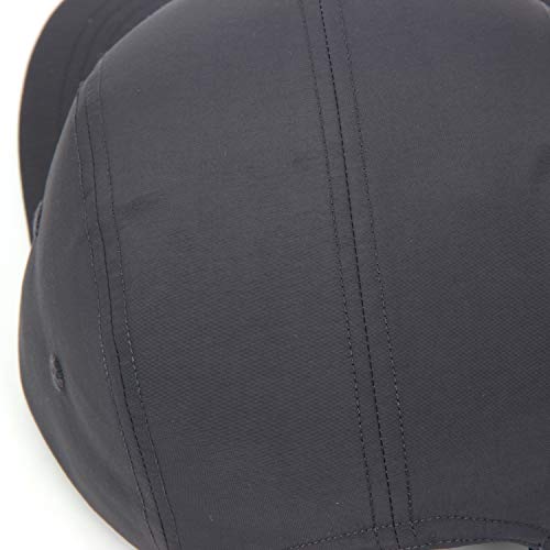 5 Panel Baseball Cap Camp Cap Taslon Short Brim Cap Quick Dry Hat Flat Bill Big Size Large Caps Oversize Running Hat - color: Dk Grey, size: 7 1/4
