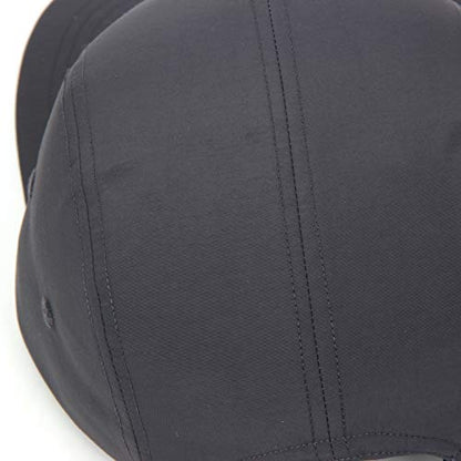 5 Panel Baseball Cap Camp Cap Taslon Short Brim Cap Quick Dry Hat Flat Bill Big Size Large Caps Oversize Running Hat - color: Dk Grey, size: 7 1/2