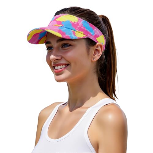 American Trends Sun Visor Hat for Women, Lightweight Quick-Dry Golf Visor - color: Multicolor 01