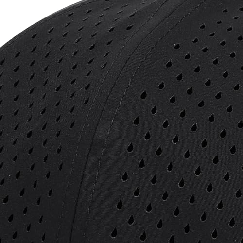Quick Dry Baseball Cap Flat Brim Snapback Golf Hat for Men Women - color: Black*4