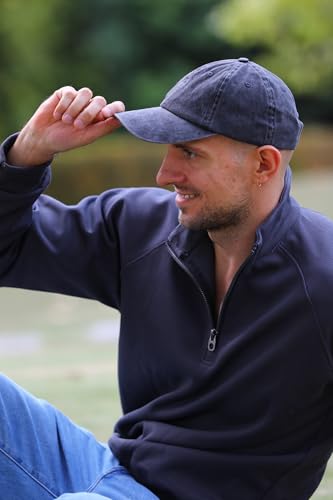 Dad Hat Baseball Cap Unisex Outdoor Unstructured Washed Soft Cotton Mountain Hat - color: Blank,black