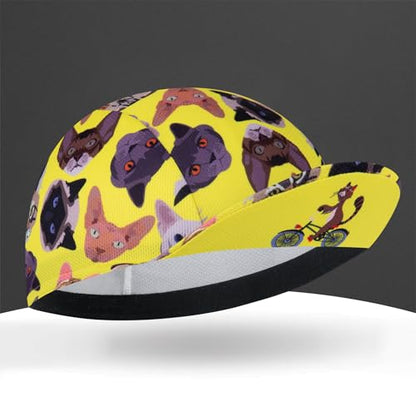 Cycling Cap for Man and Woman Cycling Hat Under Helmet-Polyester Breathable Sweat Absorbent - color: Qin16