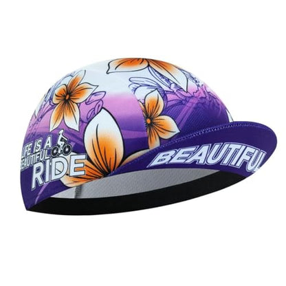 Cycling Cap for Man and Woman Cycling Hat Under Helmet-Polyester Breathable Sweat Absorbent - color: Flo-10
