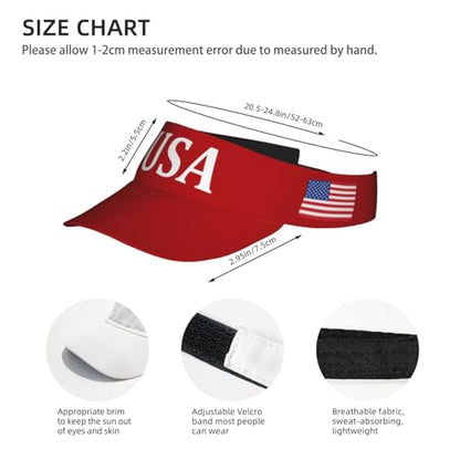 United States 250th Anniversary Hat America Patriotic Visor Caps for Women Men Adjustable Sun Hat - color: Usa Flag 2